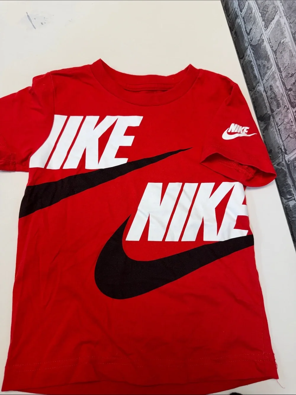 Boy's Nike Red and Black Logo Shorts Set